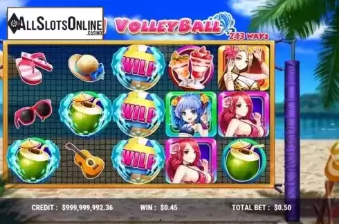 Win screen 3. Bikini Volleyball from Slot Factory