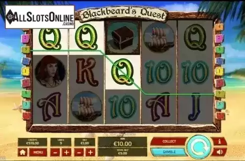 Win screen. Blackbeard's Quest from Tom Horn Gaming