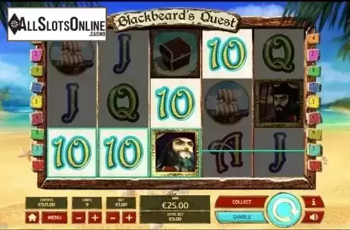Wild Win screen. Blackbeard's Quest from Tom Horn Gaming