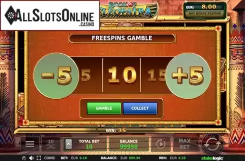 Free Spins Gamble. Book of Cleopatra from StakeLogic