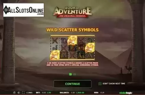 Info 1. Book of Adventure from StakeLogic