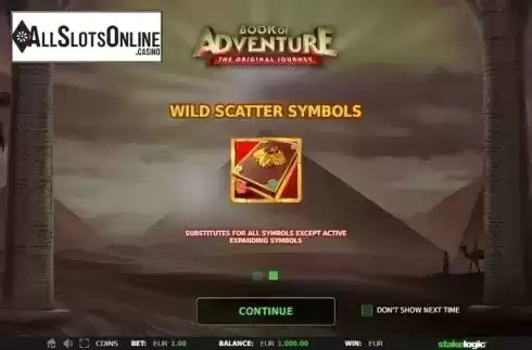 Info 2. Book of Adventure from StakeLogic