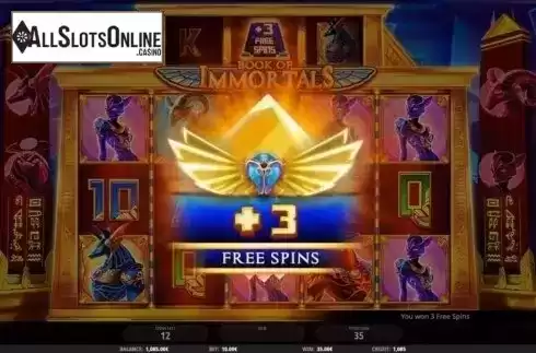 Free Spins. Book of Immortals from iSoftBet