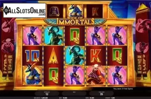 Free Spins. Book of Immortals from iSoftBet