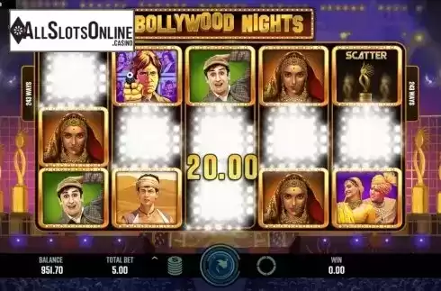 Win Screen . Bollywood Nights from Indi Slots