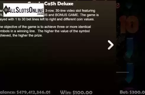 Game Rules. Candy Cash Deluxe from Mobilots
