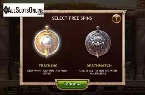 Free Spins Mode 1. Champions of Rome from Yggdrasil