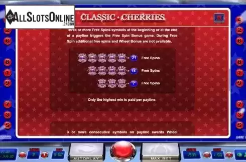 Features 2. Classic Cherries from We Are Casino