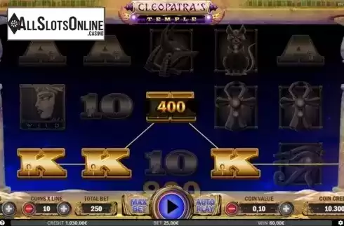 Win Screen 1. Cleopatras Temple from Capecod Gaming