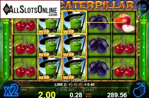 Win screen 3. Crazy Caterpillar from Casino Technology