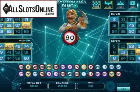 Win Scree 1. Cryptomania Bingo from EAgaming