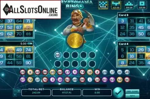 Win Screen 2. Cryptomania Bingo from EAgaming