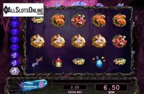Free Spins screen. Crystal Forest HD from WMS