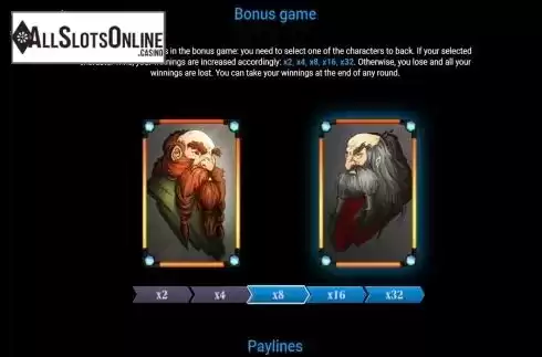 Bonus game screen