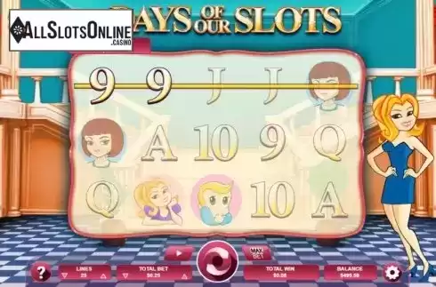 Win screen 1. Days of Our Slots from Arrows Edge
