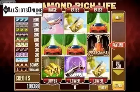 Game Screen. Diamond Rich Life from InBet Games
