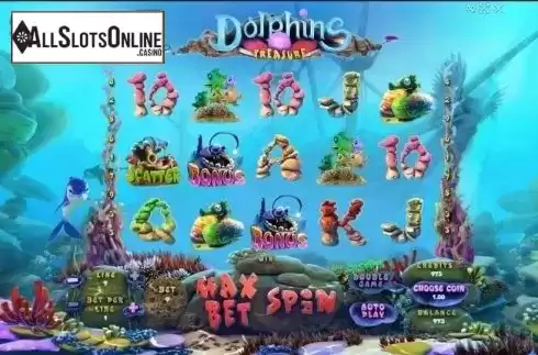 Reel screen. Dolphins Treasure from Evoplay Entertainment