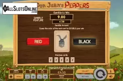 Double Up screen. Don Juan's Peppers from Tom Horn Gaming
