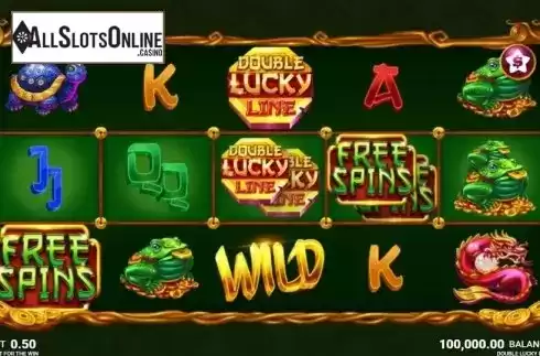 Reel Screen. Double Lucky Line from JustForTheWin