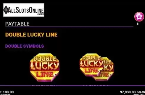 Features 1. Double Lucky Line from JustForTheWin