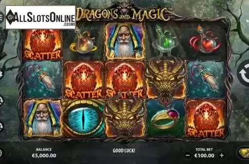 Scatters. Dragons And Magic from StakeLogic