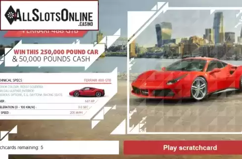 Game screen. Dream Car Ferrari from Gluck Games