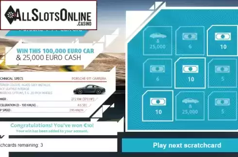 Win screen 2. Dream Car Porsche from Gluck Games