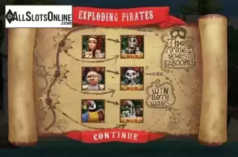 Screen 1. Exploding Pirates from Spinomenal