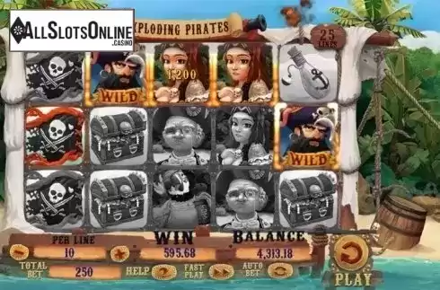 Screen 5. Exploding Pirates from Spinomenal