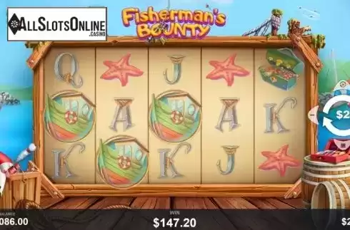Win Screen. Fishermans Bounty from Pariplay