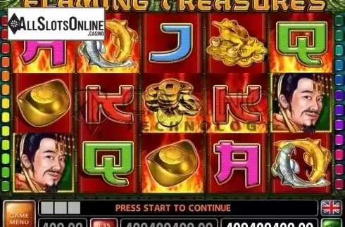 Screen 1. Flaming Treasures from Casino Technology
