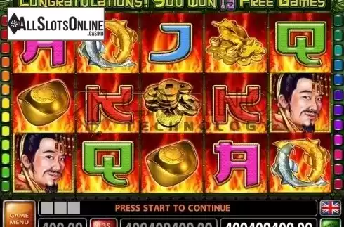 Screen 2. Flaming Treasures from Casino Technology