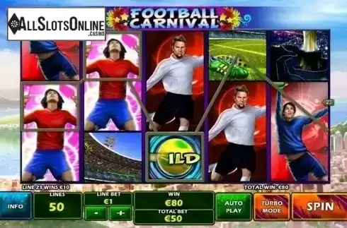 Wild Win screen. Football Carnival from Playtech