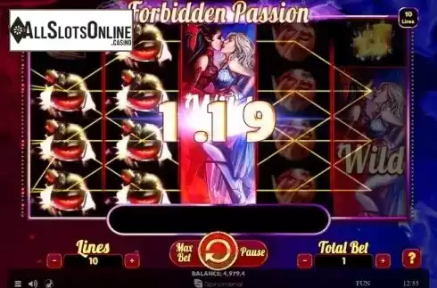 Win Screen 3. Forbidden Passion from Spinomenal