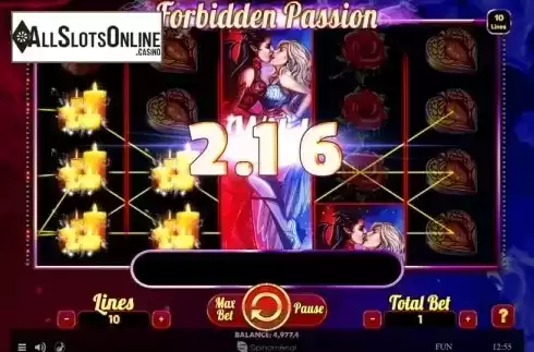 Win Screen 4. Forbidden Passion from Spinomenal