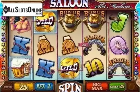 Reel screen. Fortunate Saloon from MultiSlot