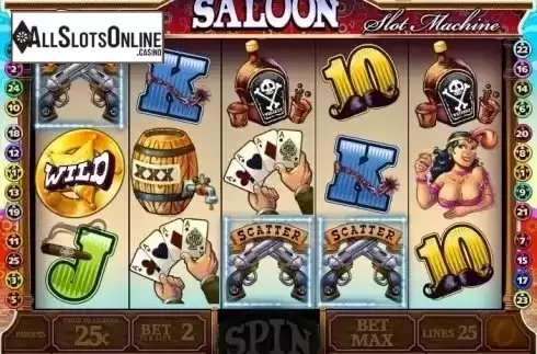 Scatter screen. Fortunate Saloon from MultiSlot