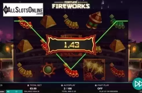 Win Screen 1. Fortune Fireworks from Leander Games