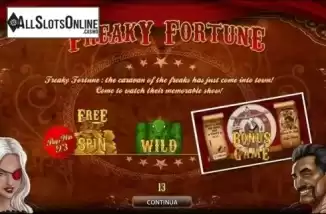 Screen1. Freaky Fortune HD from World Match