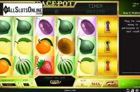 Reel Screen. Fruit Race Deluxe from Espresso Games