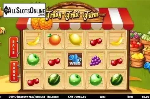 Reels screen. Fruity Fruit Farm from Triple Profits Games