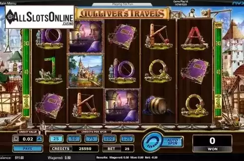Screen 1. Gulliver's Travels from NYX Gaming Group