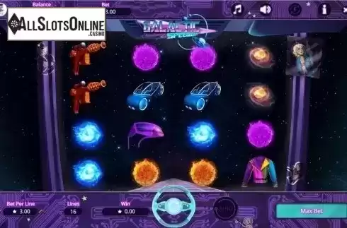 Reel screen. Galactic Speedway from Booming Games