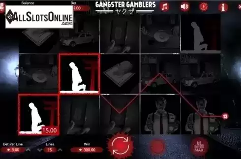 Win screen. Gangster Gamblers from Booming Games