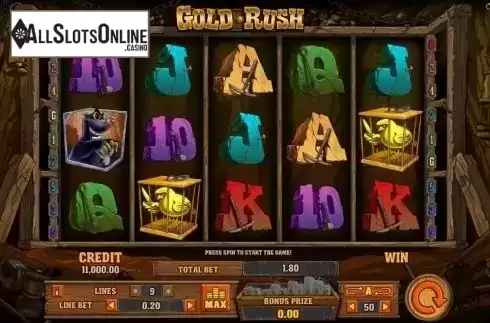 Screen 1. Gold Rush (Playson) from Playson