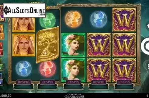 Reel Screen. Goldaur Guardians from Alchemy Gaming