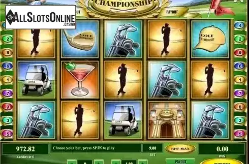 Reel screen. Golf Championship from Tom Horn Gaming