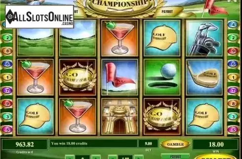 Scatter screen. Golf Championship from Tom Horn Gaming