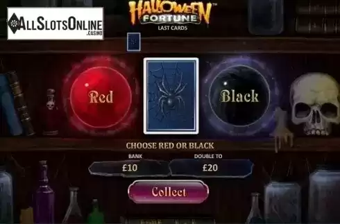 Gamble screen. Halloween Fortune from Playtech