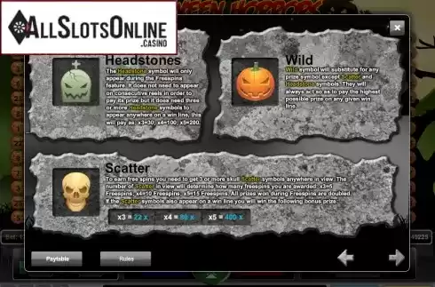 Screen2. Halloween Horrors from 1X2gaming